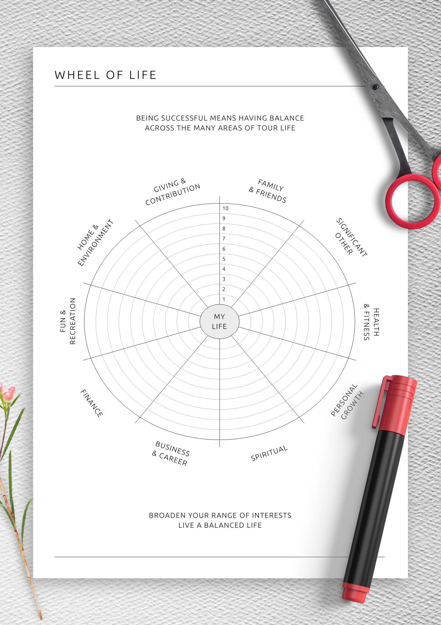 Free Printable Blank Wheel Graph