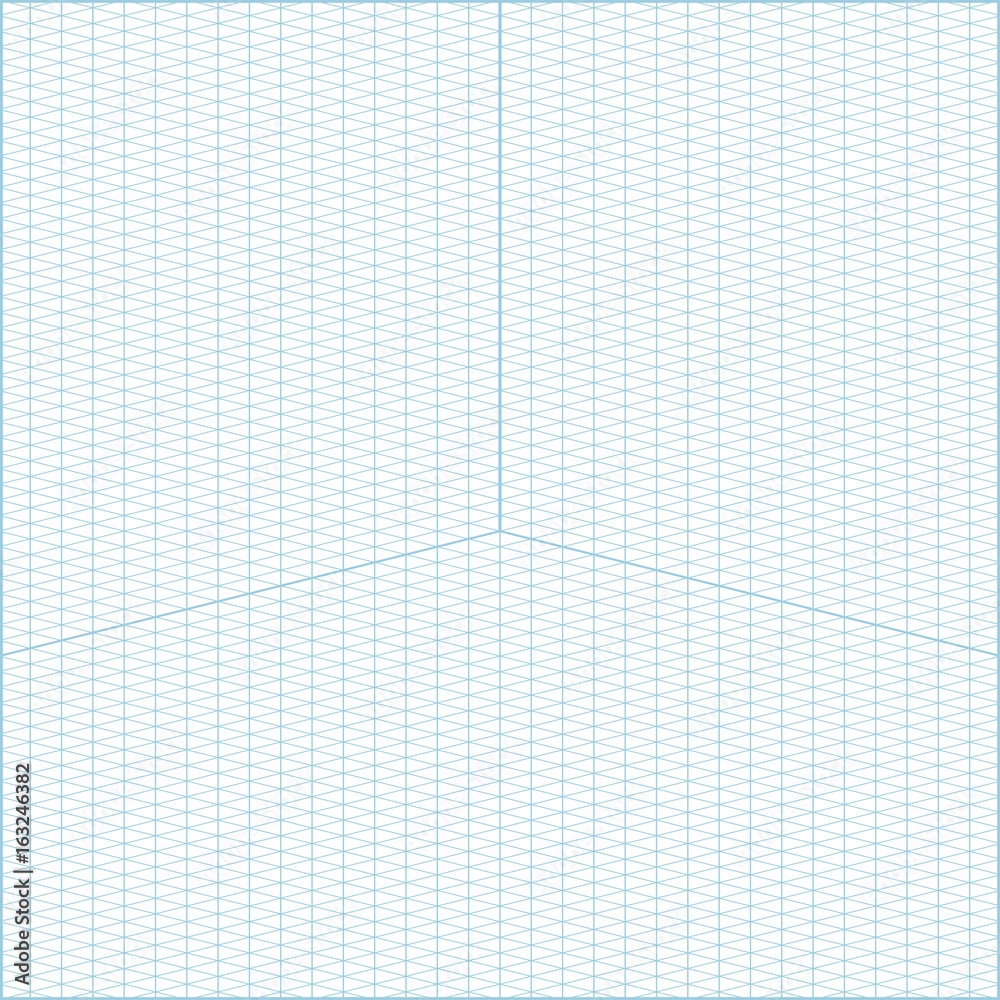 Wide Angle Isometric Grid Graph Paper Background Stock Vector Adobe Stock