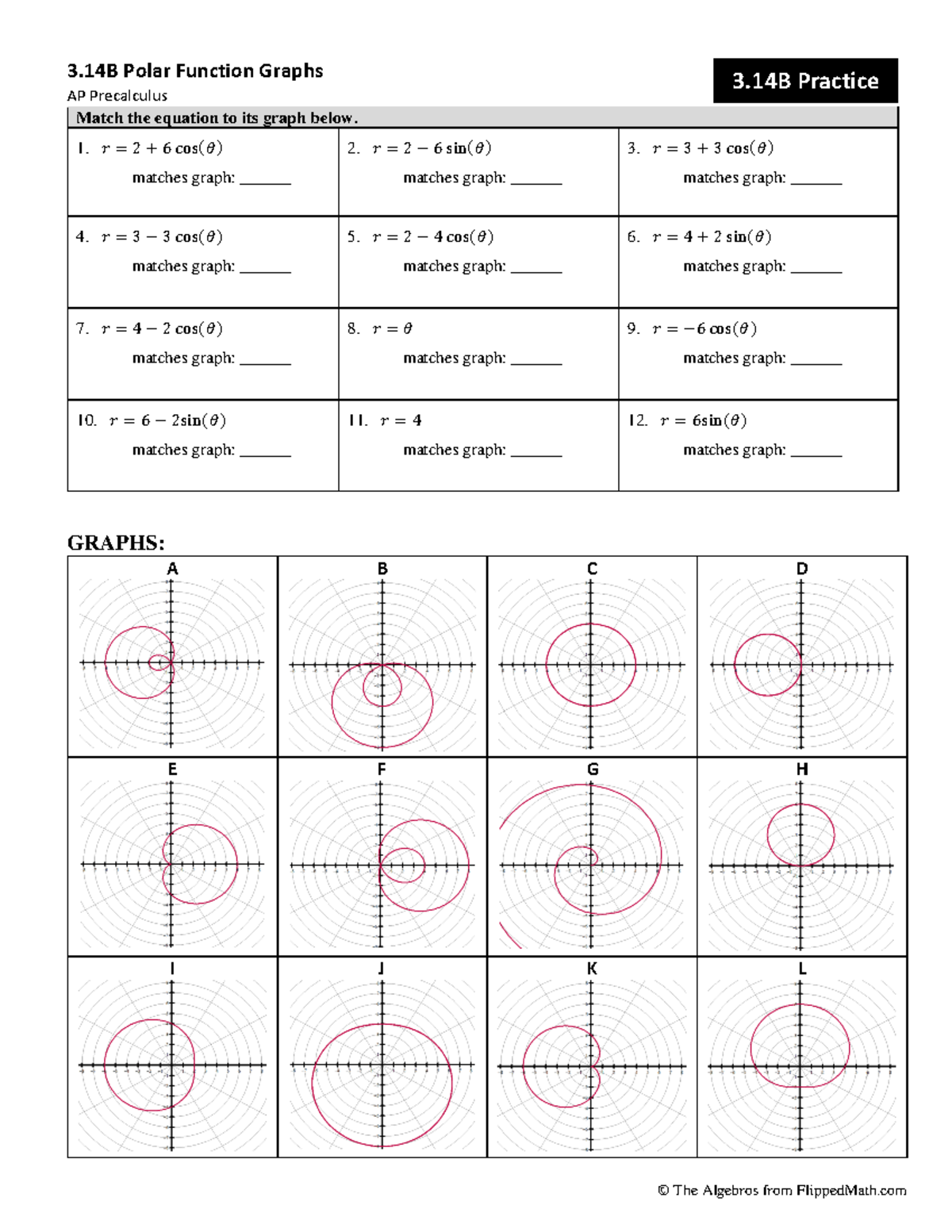 Worksheet 2 7 Polar Coordinates And Polar Graphs Answers AP Calculus BC Worksheet 2 Polar Studocu